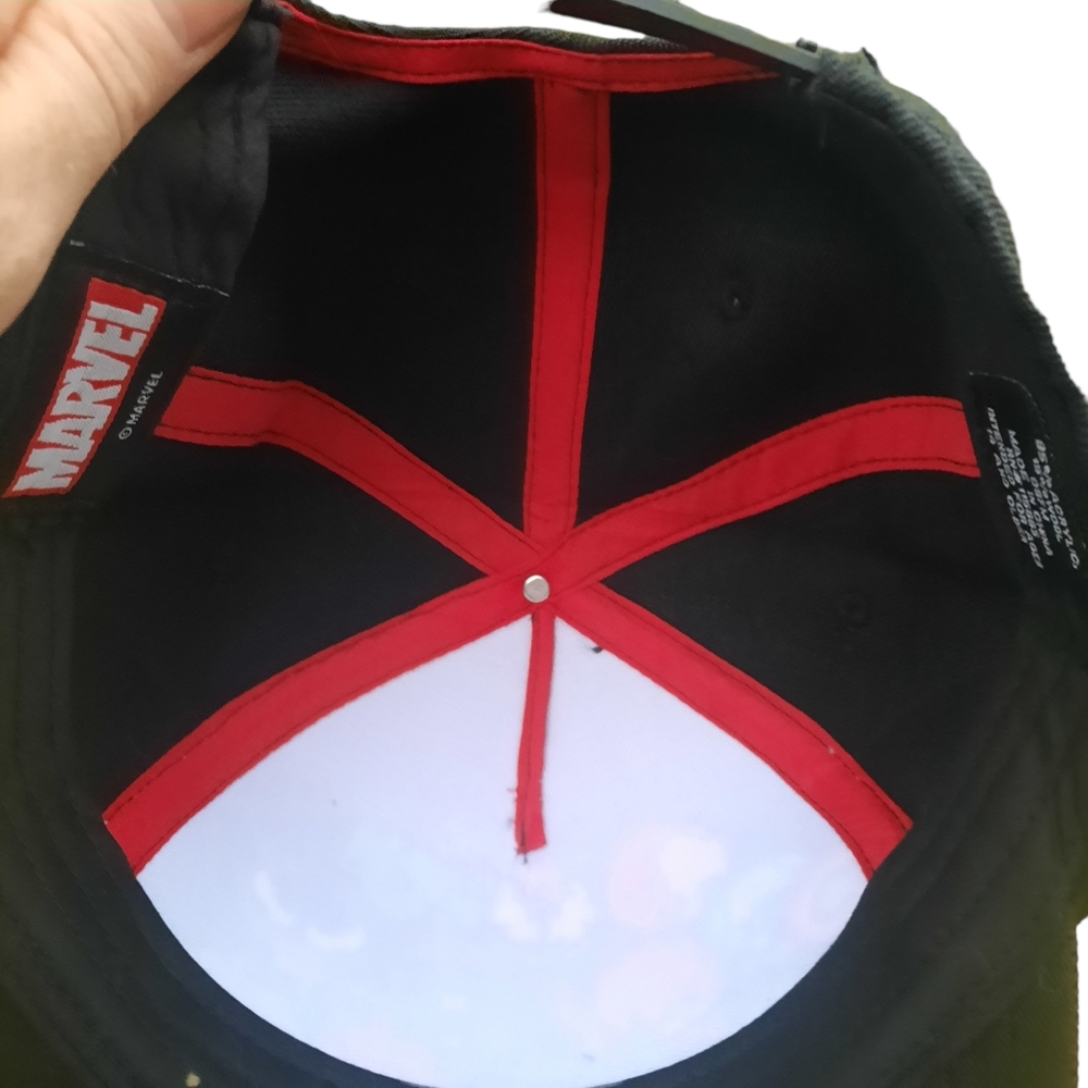Marvel Superhero Cartoon Kawaii Character Baseball Cap Black Wool Blend 115665 - Picture 11 of 13